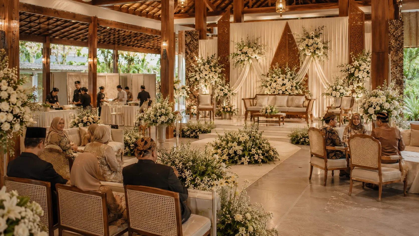 Intimate wedding Purwakarta dengan dekorasi venue dan flow tamu yang rapi