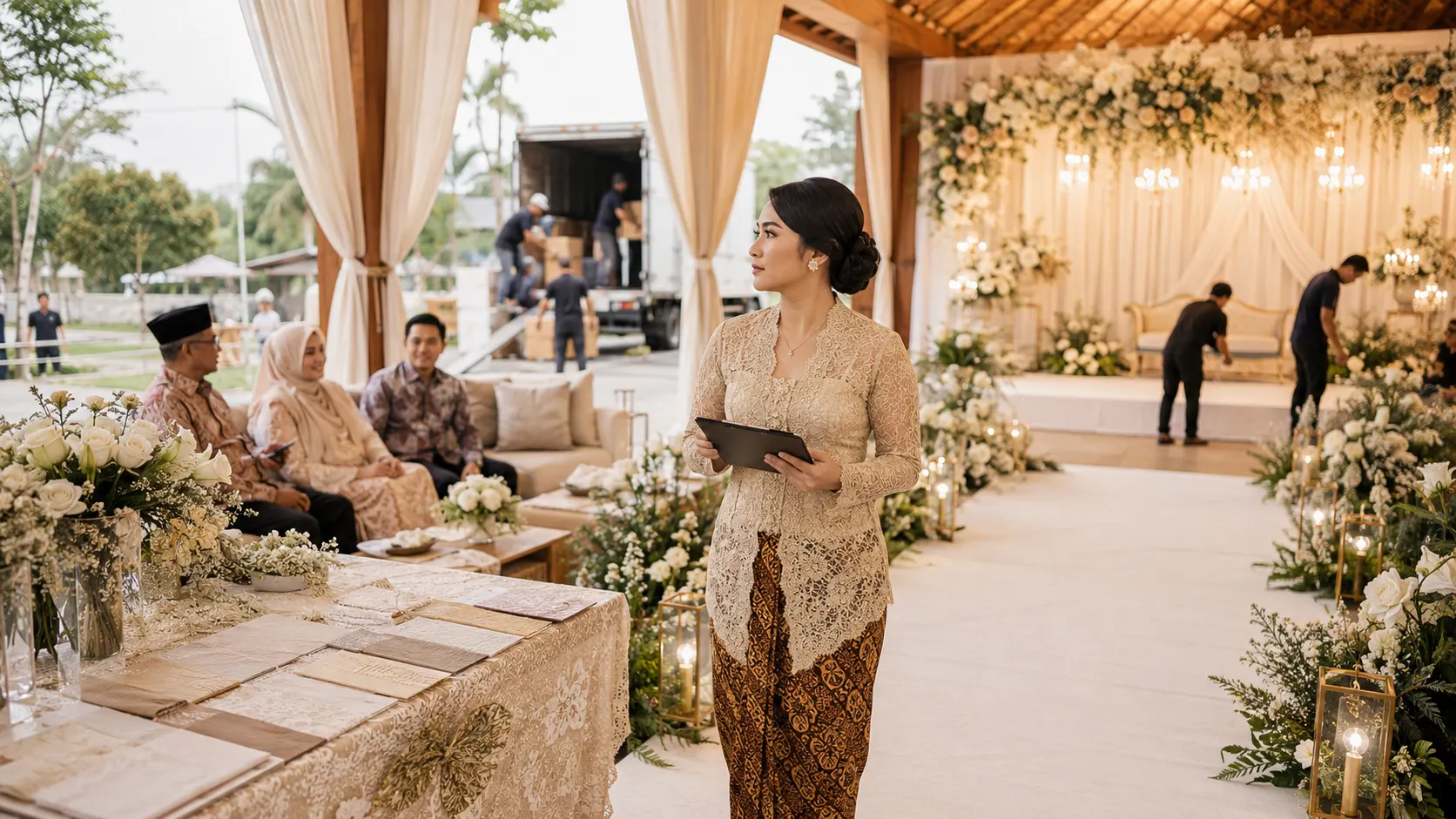Nama venue wedding Purwakarta untuk dekorasi vendor dan flow tamu